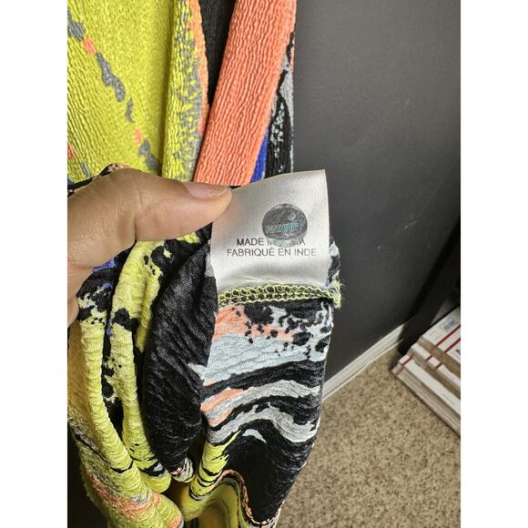 Jamie Sadock Women's Yellow/Multicolor Sleeveless Midi Length Dress Size Medium - Picture 5 of 6